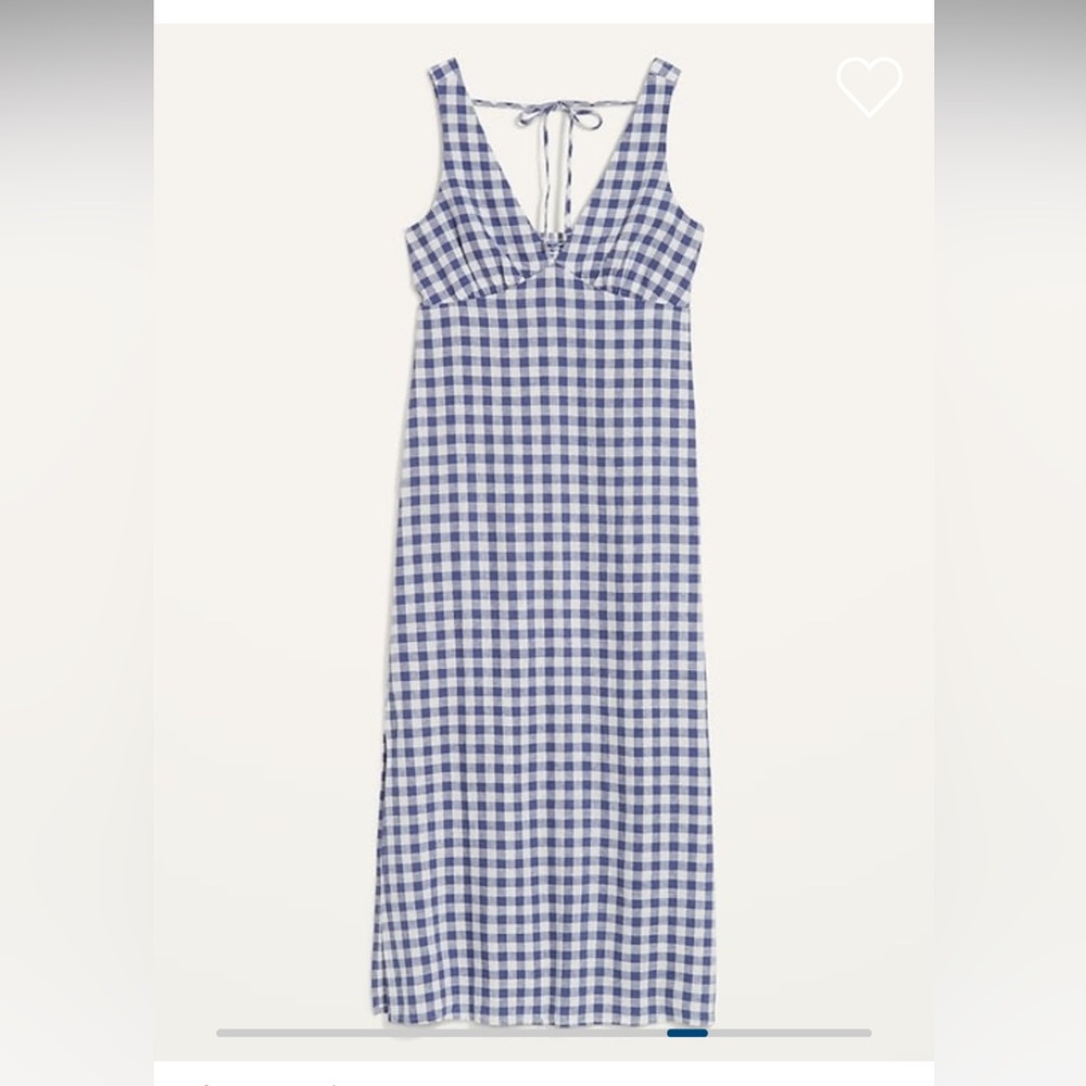 Old Navy gingham linen sundress.